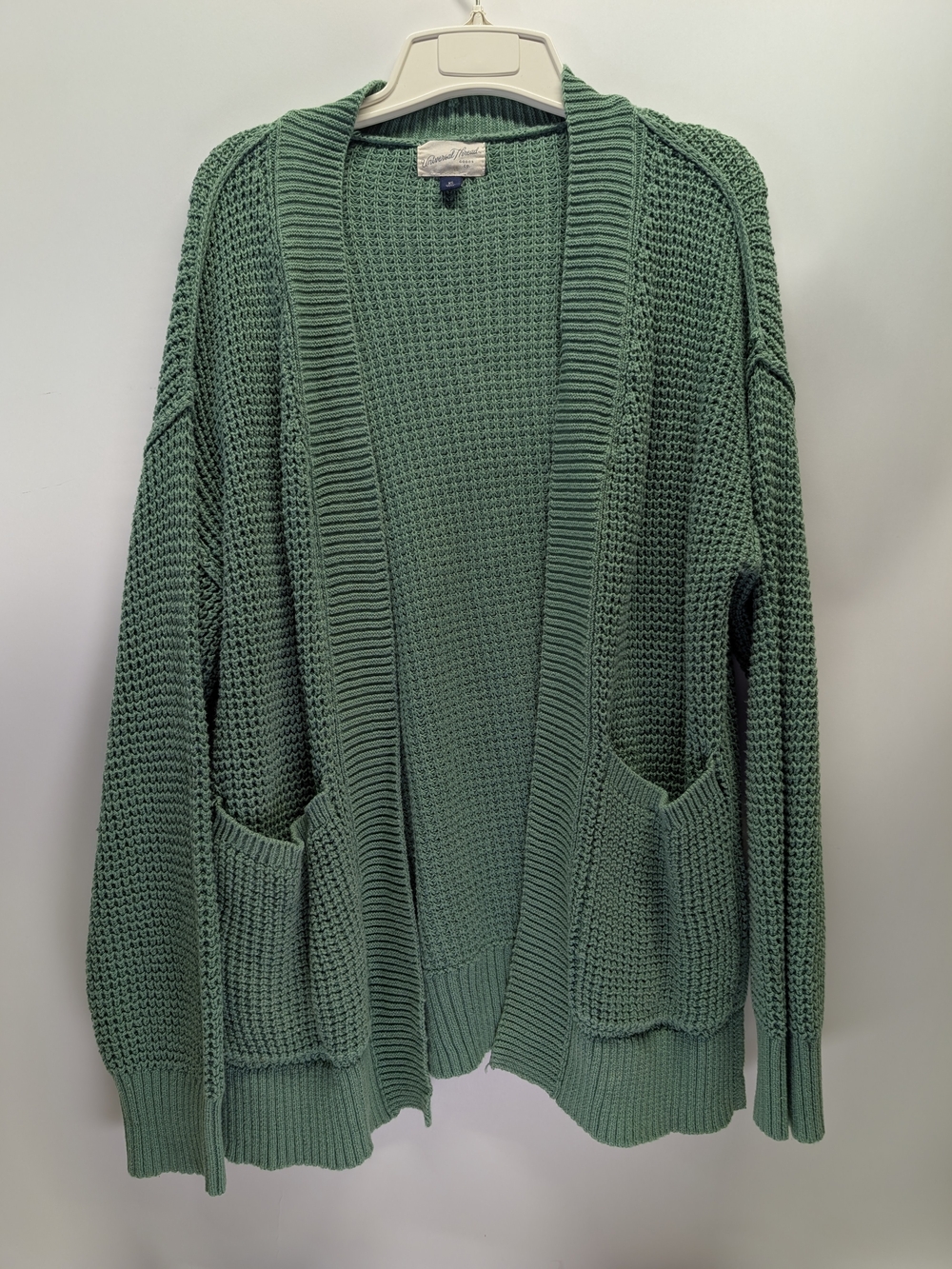 Universal Thread Mint Green Open-Front Knit Cardigan with Pockets